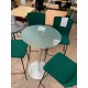 Table haute en verre