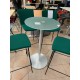 Table haute en verre