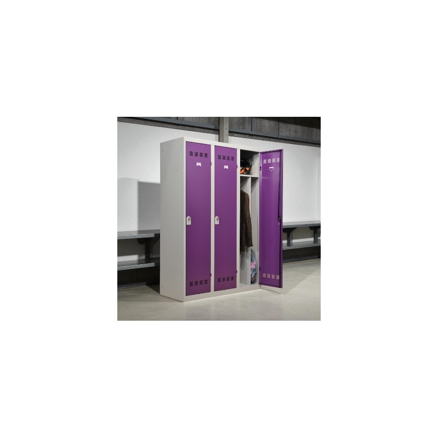 Vestiaire métallique industrie salissante 3 personnes