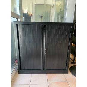 Armoire basse noire L 100  cm