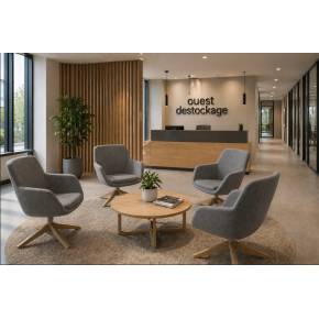 Fauteuil d'accueil gris