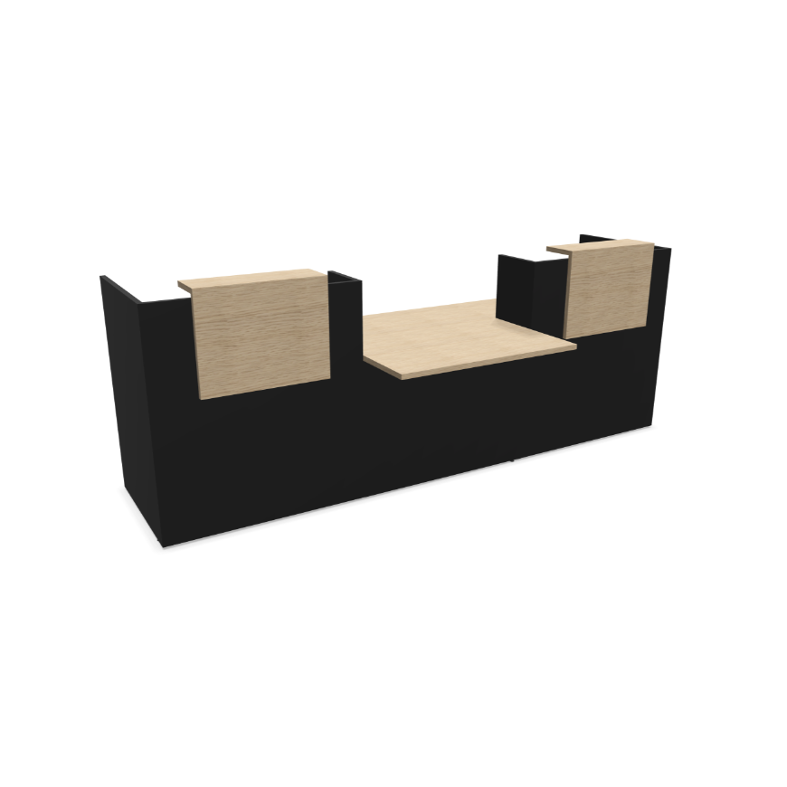 Comptoir avec accueil PMR L300cm