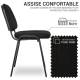 Chaise de réunion Line noire